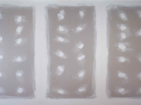 drywall repair, wall patched with compound